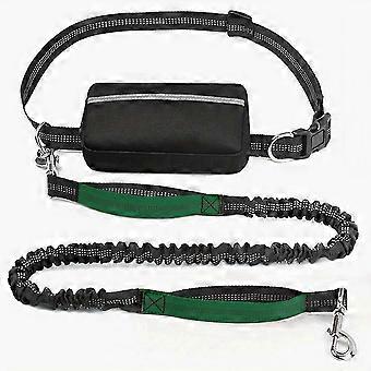 Multifunctional Sports Waist Bag Extended Hand Free Leash Adjustable compatible withDog Walking and Leash Pet Running