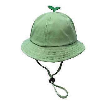 Baby Hat Cute Sprout Toddler Bucket Hat Windproof Sun Protective Panama Hats for Boys Girl Infant Unisex Fisherman Cap Green 1 to 24 months