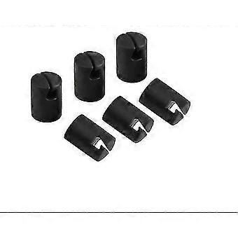 Enclosure Trampoline Pole Cap 6pcs per Set Black Compatible with Flat Steel Sheet Top Ring