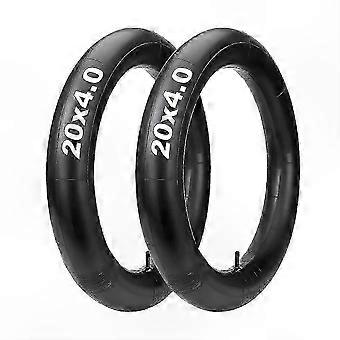 Butyl Rubber Inner Tubes 20x4.0, 2 Pack Schrader Valve for Fat Tire Ebike, Mountain, Gravel & City Bikes