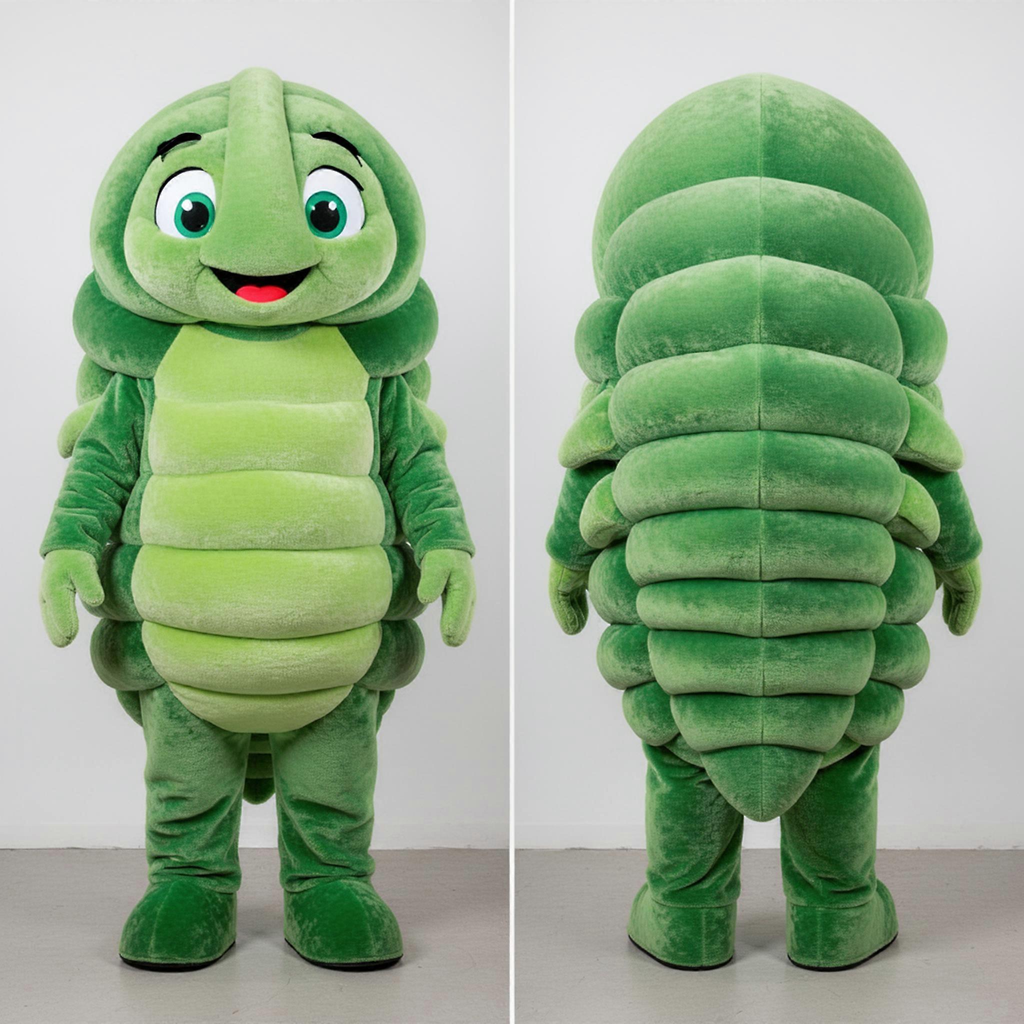 MASTICOT Emerald Green Segmented Trilobite Mascot