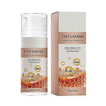 Gel esfoliante per viso e corpo - Schiarisce l'abbronzatura con acido cogico e glutatione a pH bilanciato, esfoliante, 100 g!u1