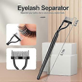15 Piece Professional Eye Makeup Brush Set with Eyebrow Comb, Eyelash Separator, Spoolie, Double Head Angled Brow Brush