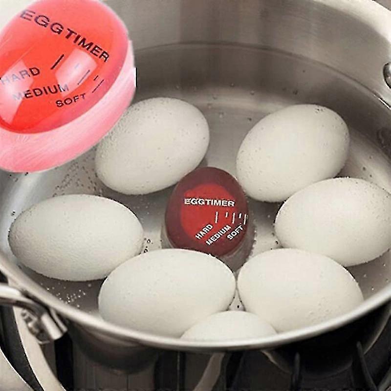 3-teiliges Eier-Timer-Set, Egg Timer Hot Egg Timer Soft, Medium oder Hard Discolored Egg Timer für Küche und Home Dining (rot)