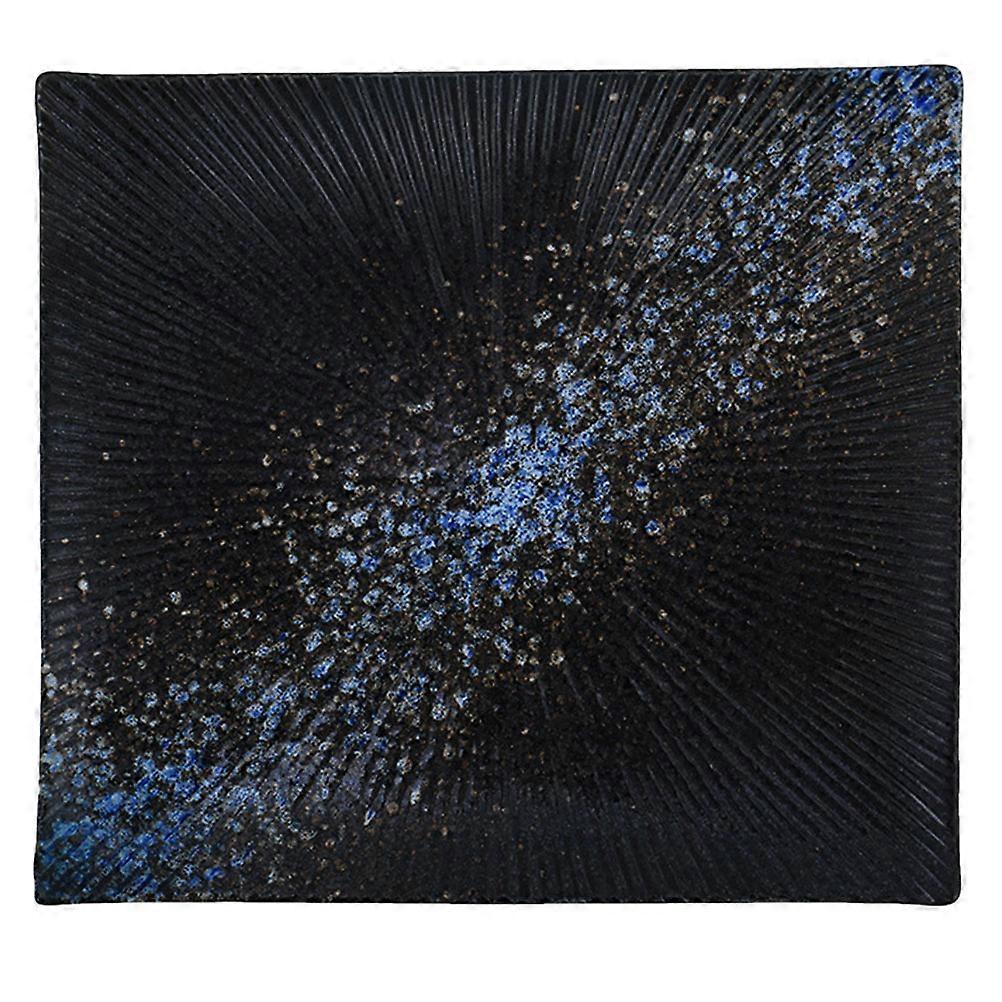 Steak Plate 1Pcs Rectangular Blue Ceramic Dish for Kitchen Utensils and Diningware