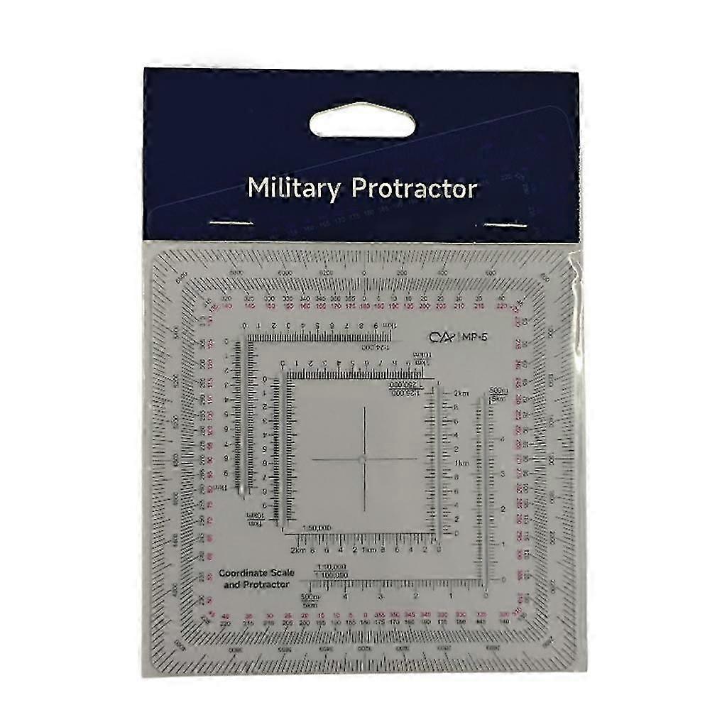 Land Navigation Protractor Map Protractor Coordinate Scale for Camping 26-27
