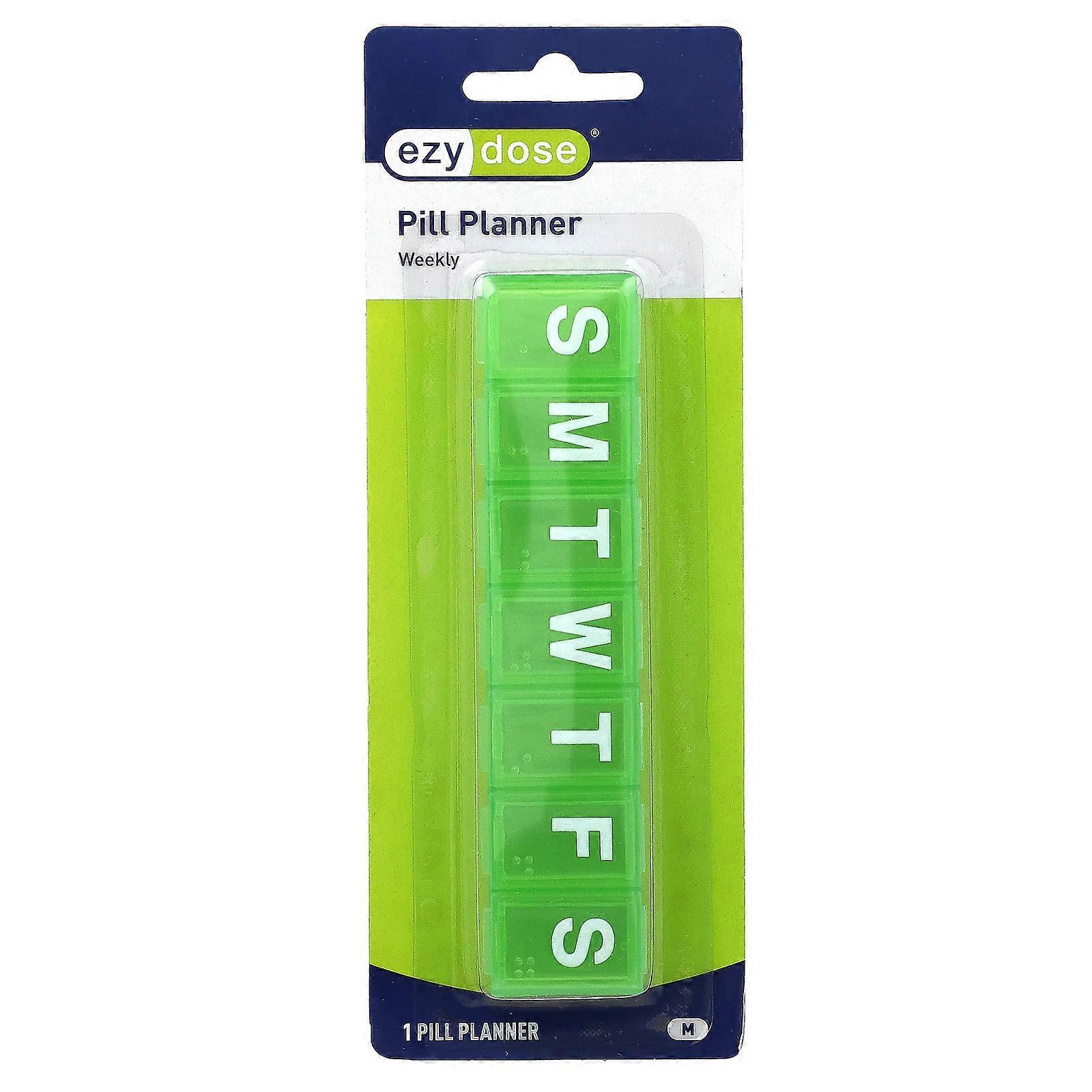 4 x Ezy Dose, Weekly Classic Pill Planner, Medium, 1 Count