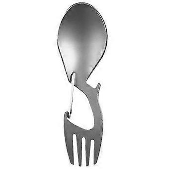 3 In 1 Camping Picnic Titanium Spoon Tableware Titanium Fork Ultralight Pure Titanium Or Stainless zddk