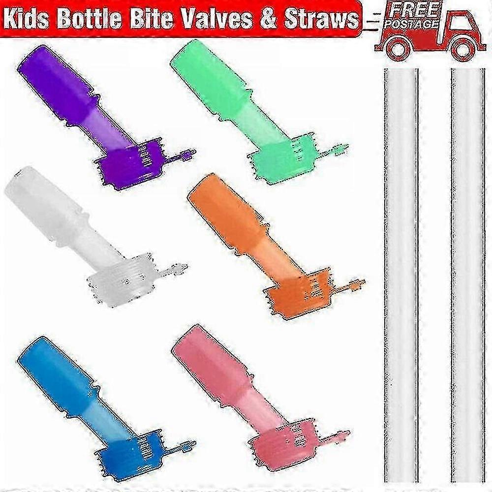 Kids Water Bottle Bite Valves Replacement Compatible with Straws