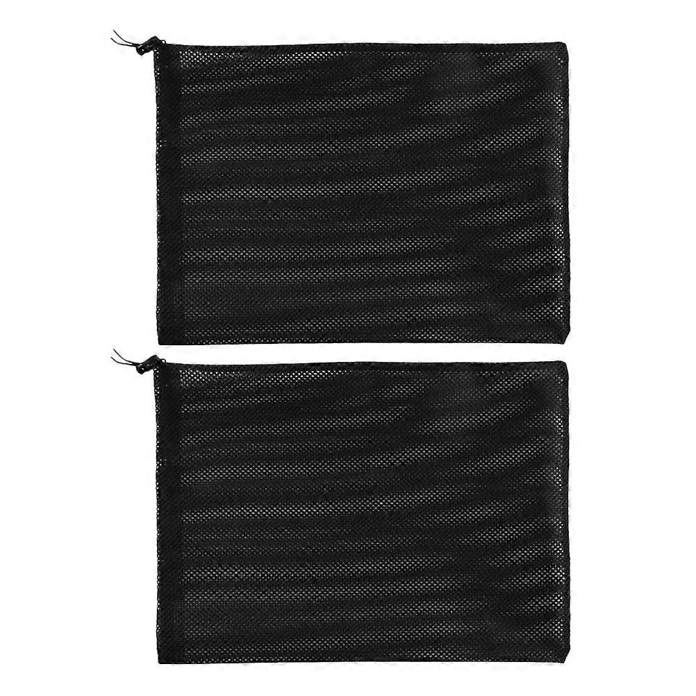 2Pcs Pond Pump Filter Bag for Water Pump Use Black Polyester Mesh Material