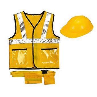 Bouwvakker Kostuums Kid Builder Carrière Outfit Riem Vest Hoed, Aankleden Kleding voor Halloween Verjaardagsfeestje Cadeau