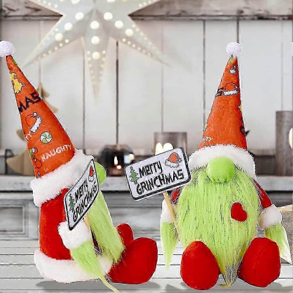 2pcs Christmas Santa Gnomes Decorations