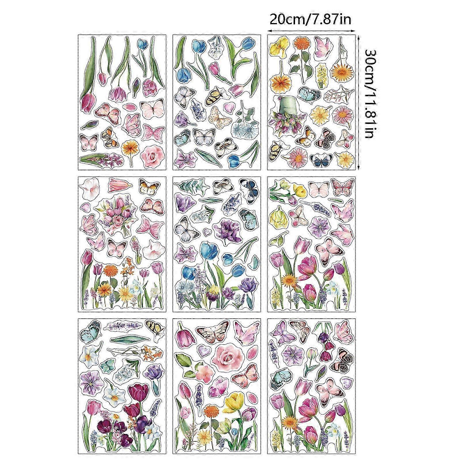 Spring Flower Double-Side Window Clings