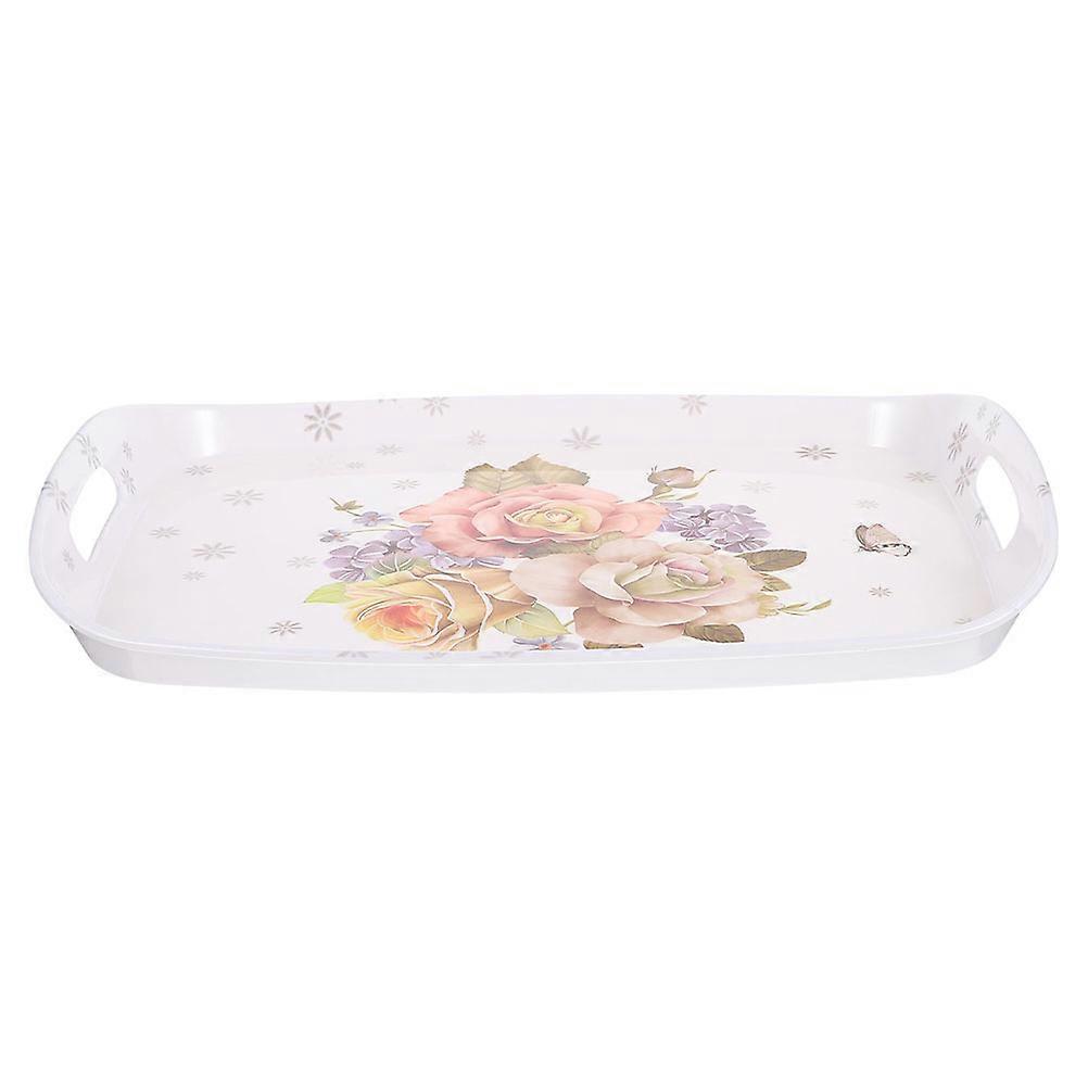 Double Handle Serving Tray Platter for Tableware Storage