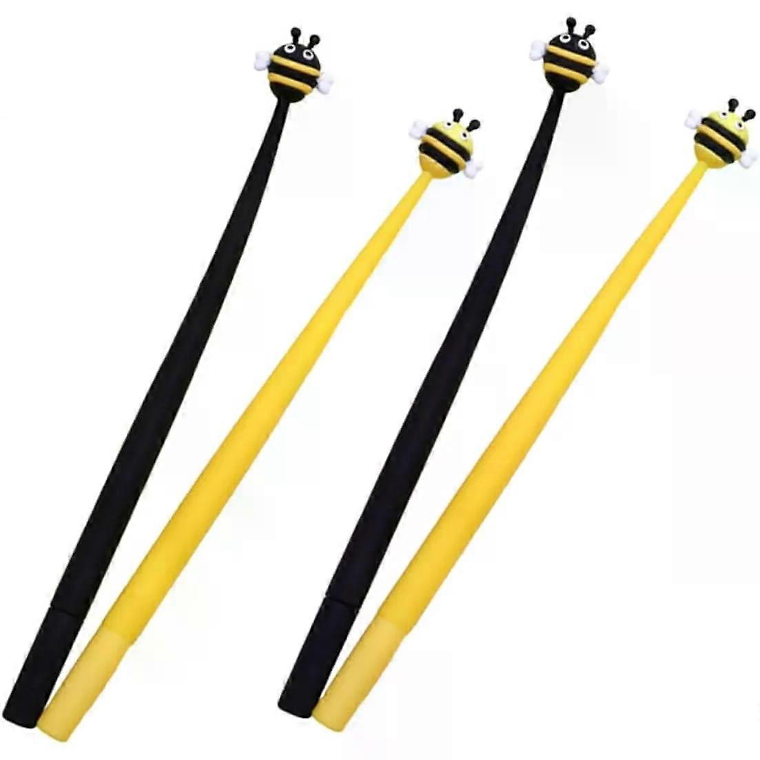 Ballpoint Pens 4pcs Silicone Bee Point Pen for Study
