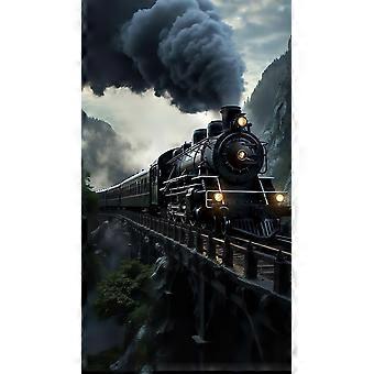 Valley Iron Bridge Steam Train jigsaw puzzle game for adults and kids SX-485