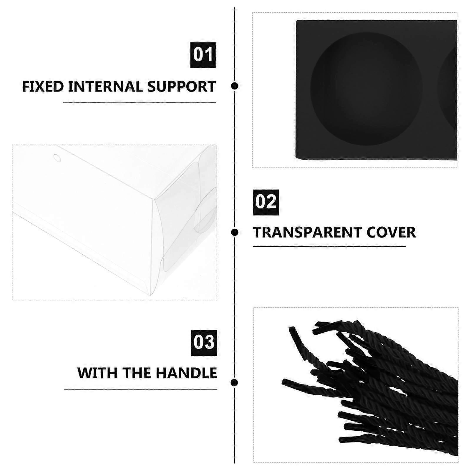 Egg-Yolk Puff Boxes compatible with Storage 10Pcs Simple Cake Packaging Boxes Black