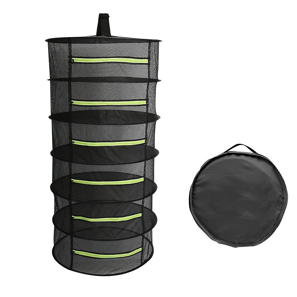 Folding Solar Mesh Four Layer Storage Basket Storage Basket Camping Drying Fish Drying Rack Hanging Basket Drying Rack Mesh Frame 25*25*7cm