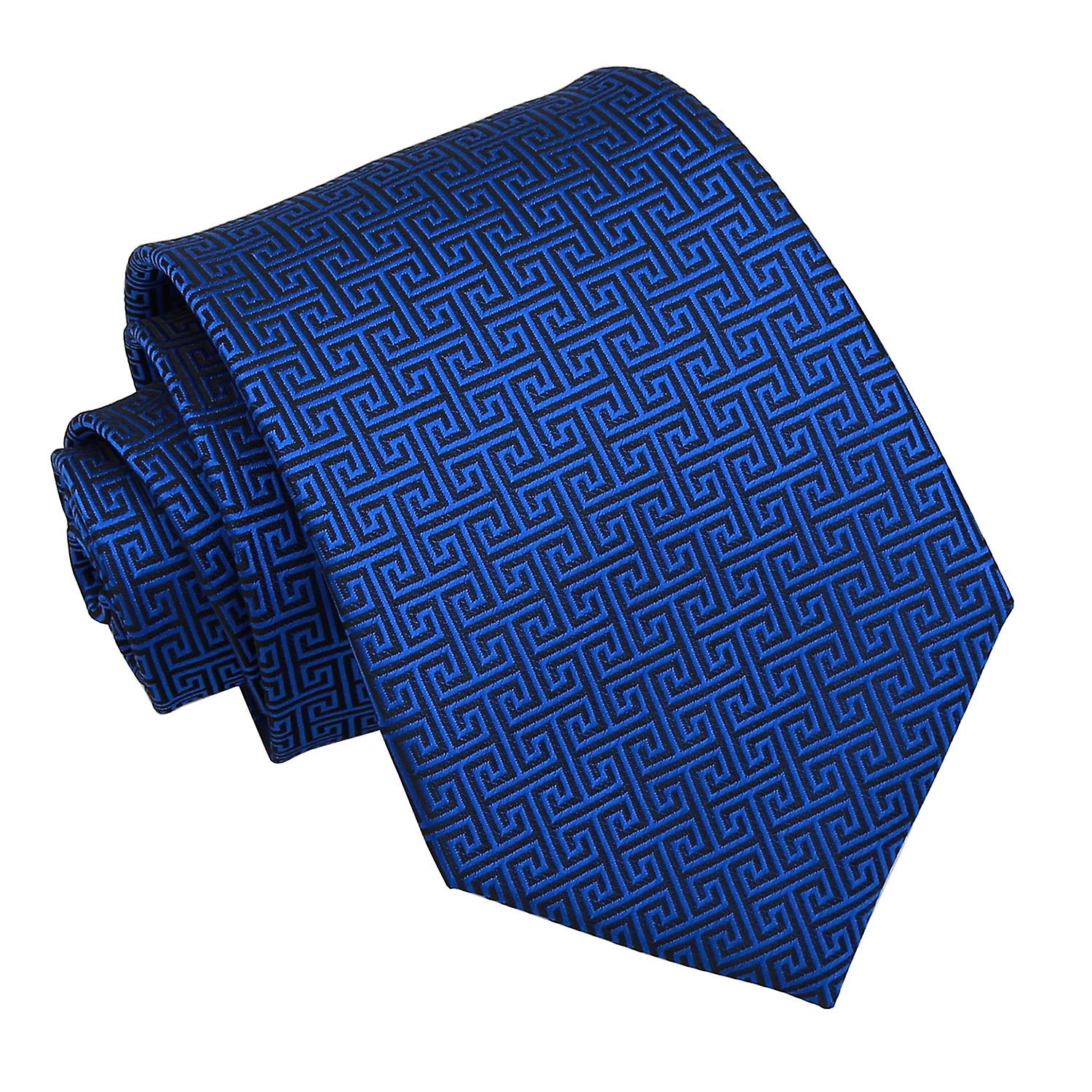 Royal Blue Greek Key Tie