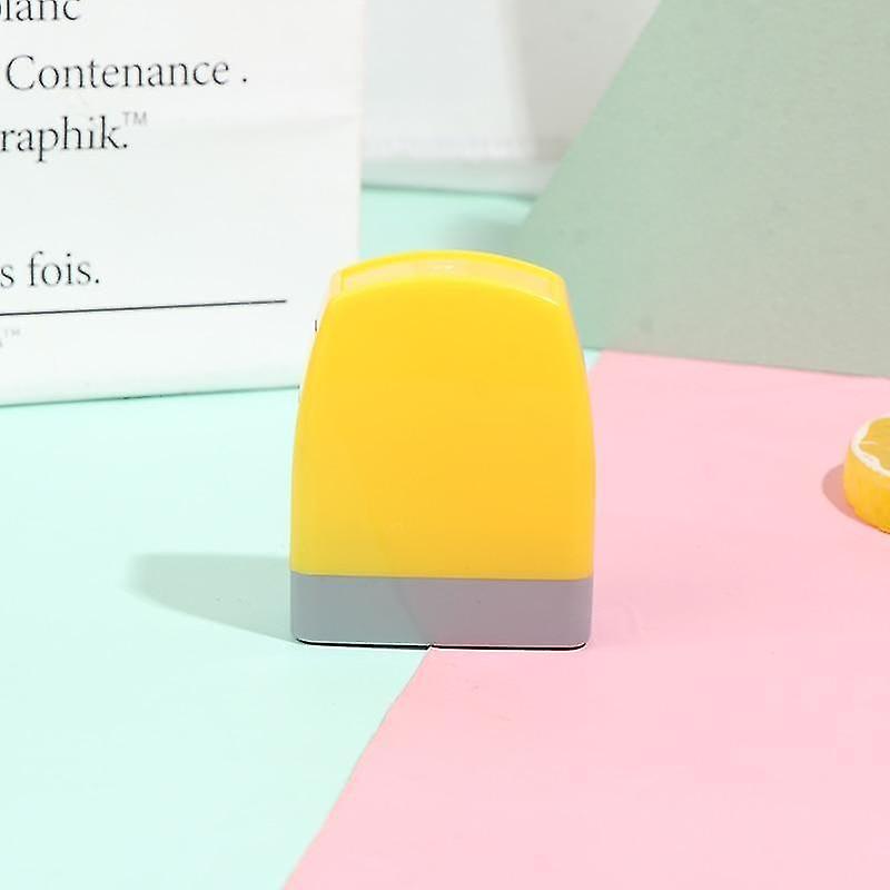 Yellow Rectangle Shaped Name Stamp