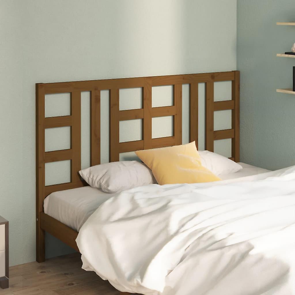 Headboard Honey Brown 146x4x100 cm Solid Pine Wood