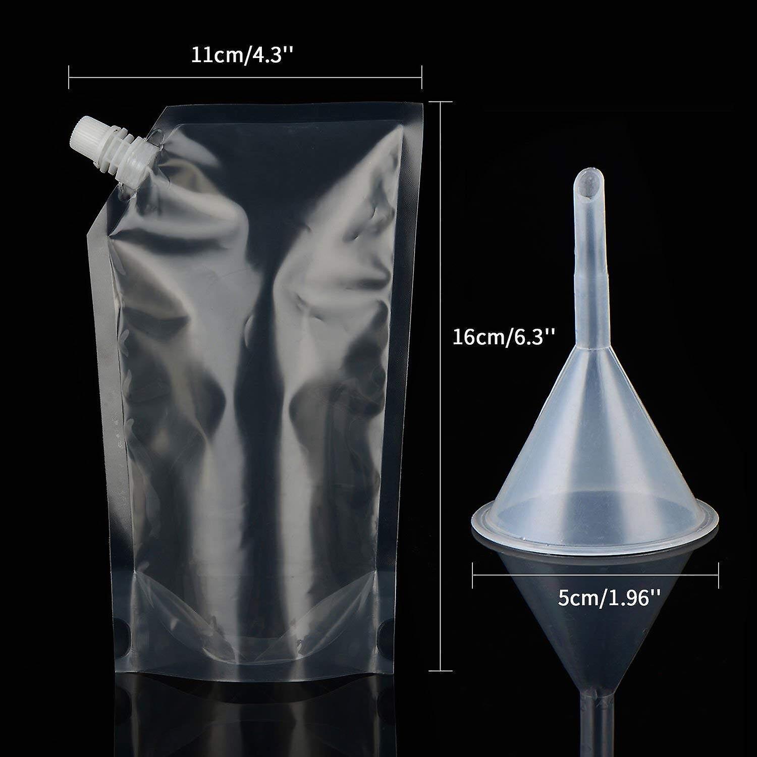 13 Pcs Concealable Reusable Drinks Plastic Flasks Liquor Pouch