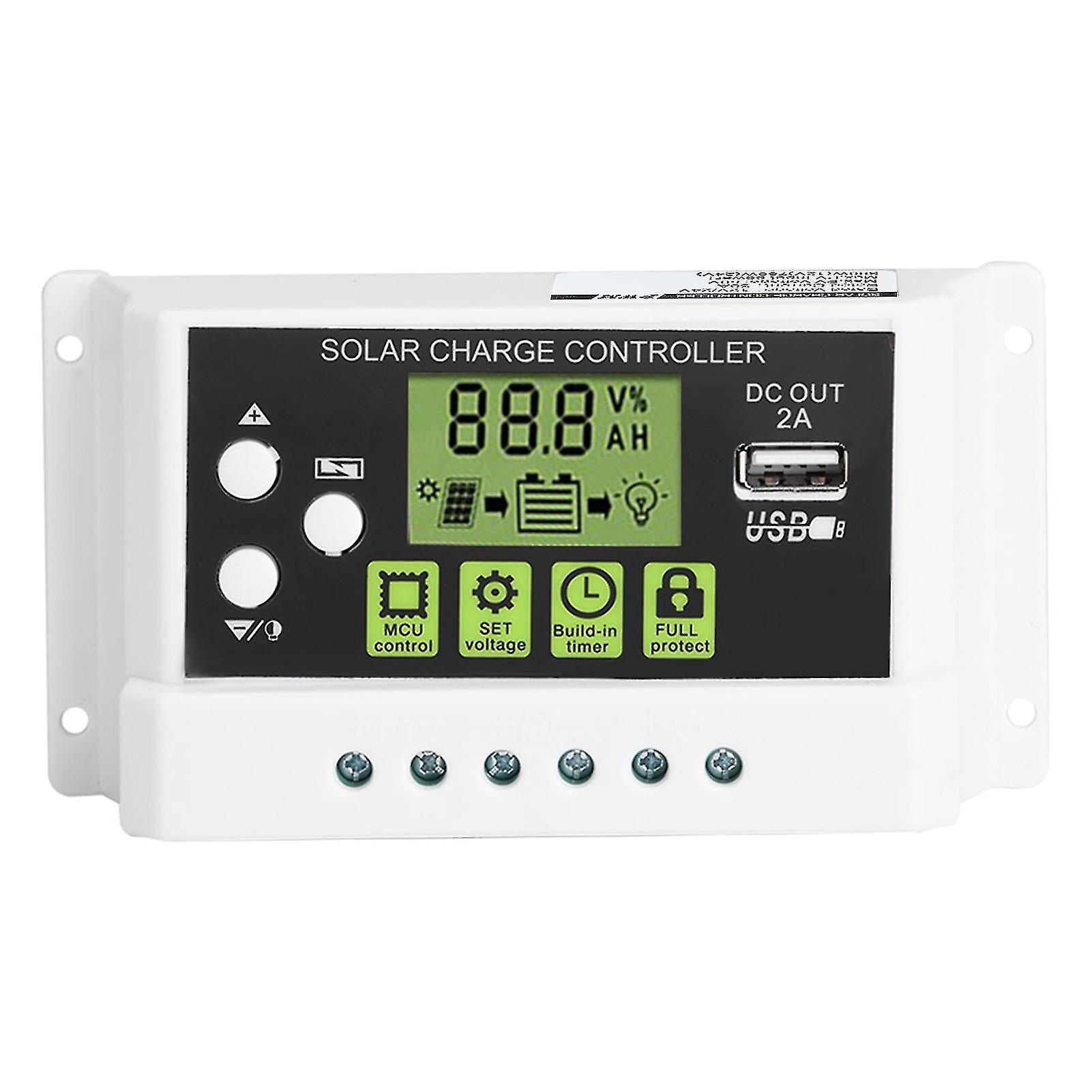 Pwm Intelligent Solar Charge Controller Regolatore Lcd Display Uscita USB 12V 24V 10A (KYZ-30A)