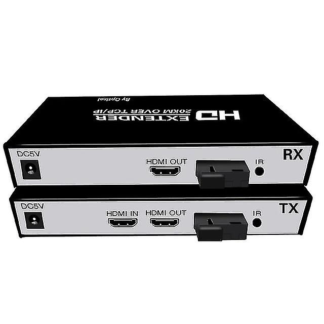 20km Hdmi Fiber Optic Usb Kvm Extender Video Transmitter Receiver Hdmi Loop Over Sc Fiber Cable For Ps4 Ps5 Dvd Pc To Tv Monitor