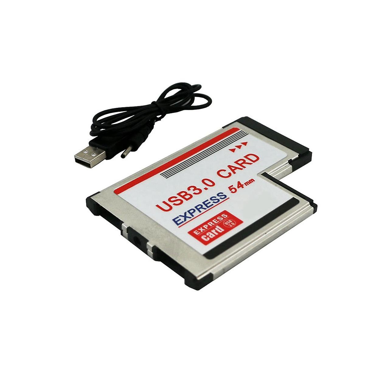 Express Card 54mm - USB 3.0 x 2 port Expresscard PCI-E USB adapter átalakító laptophoz Noteboo
