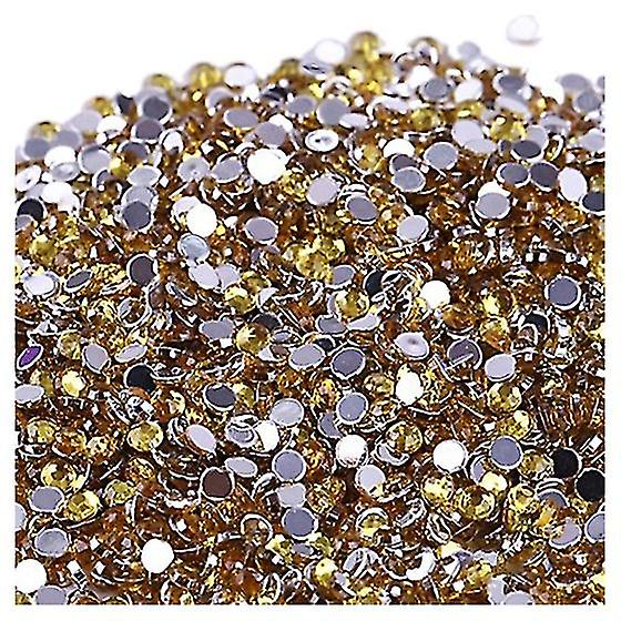 2000pcs Flatback Acrylic Rhinests Beads Art (lemon Yellow)