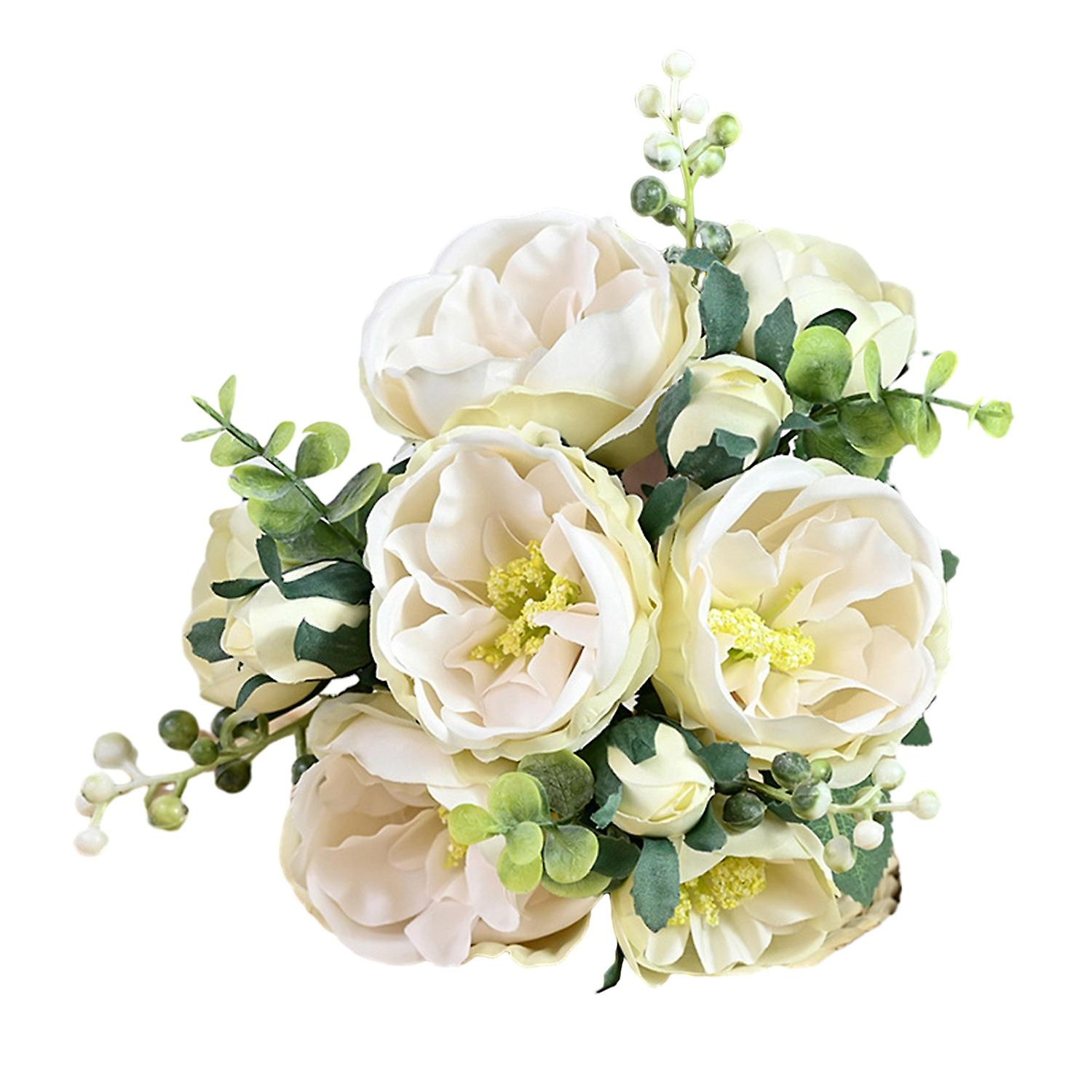 Wedding Bouquet Romantic Aesthetic Decorative Faux Silk Flower 10-headed  Hibiscus Wedding Decor