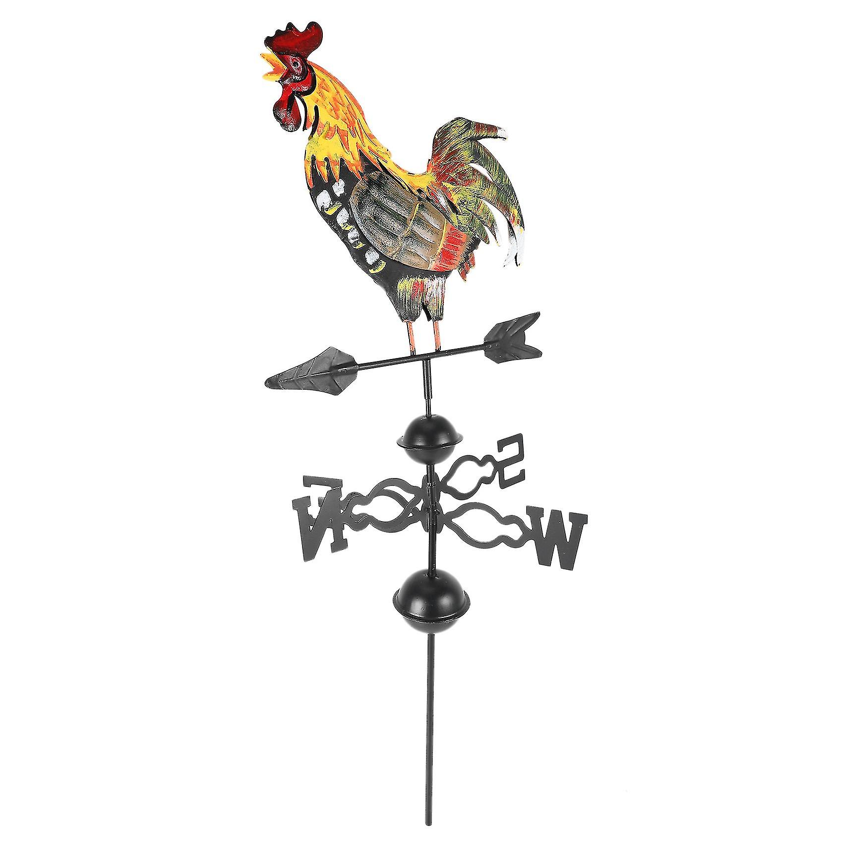 Metal Weather Vane With Rooster Ornament Wind Vane Weather Vain For