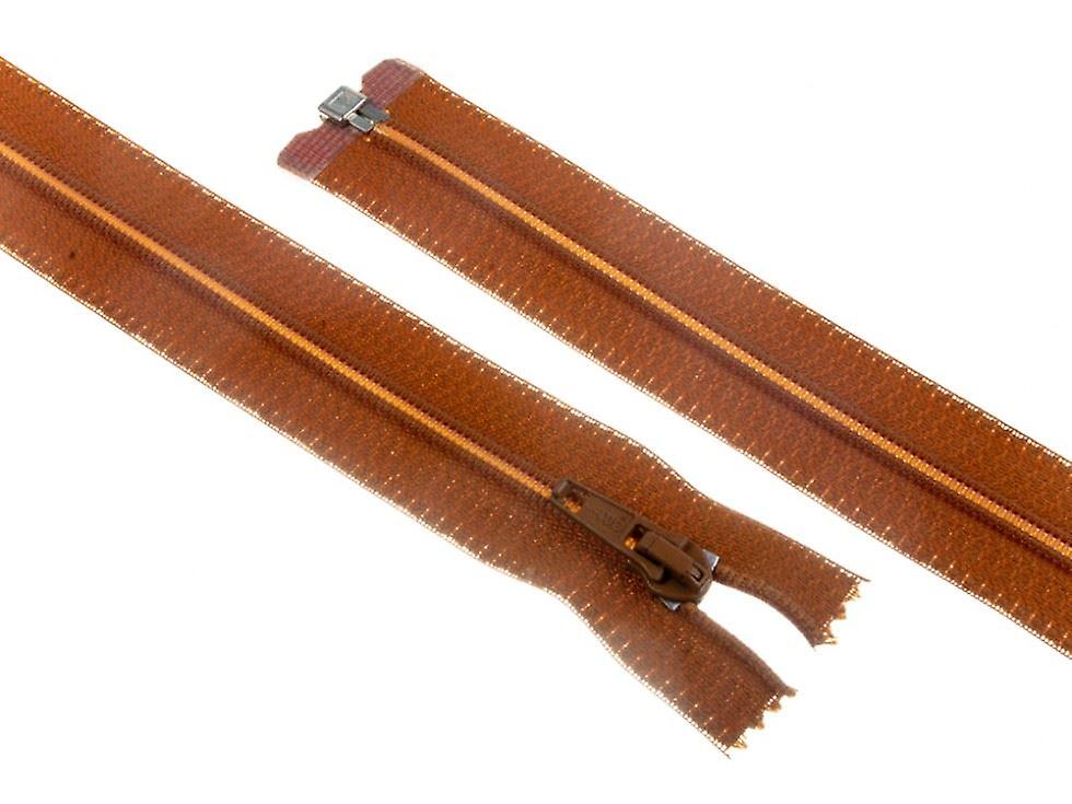 Minerva Nylon Open End Coat Zips Gold - 50 cm - each