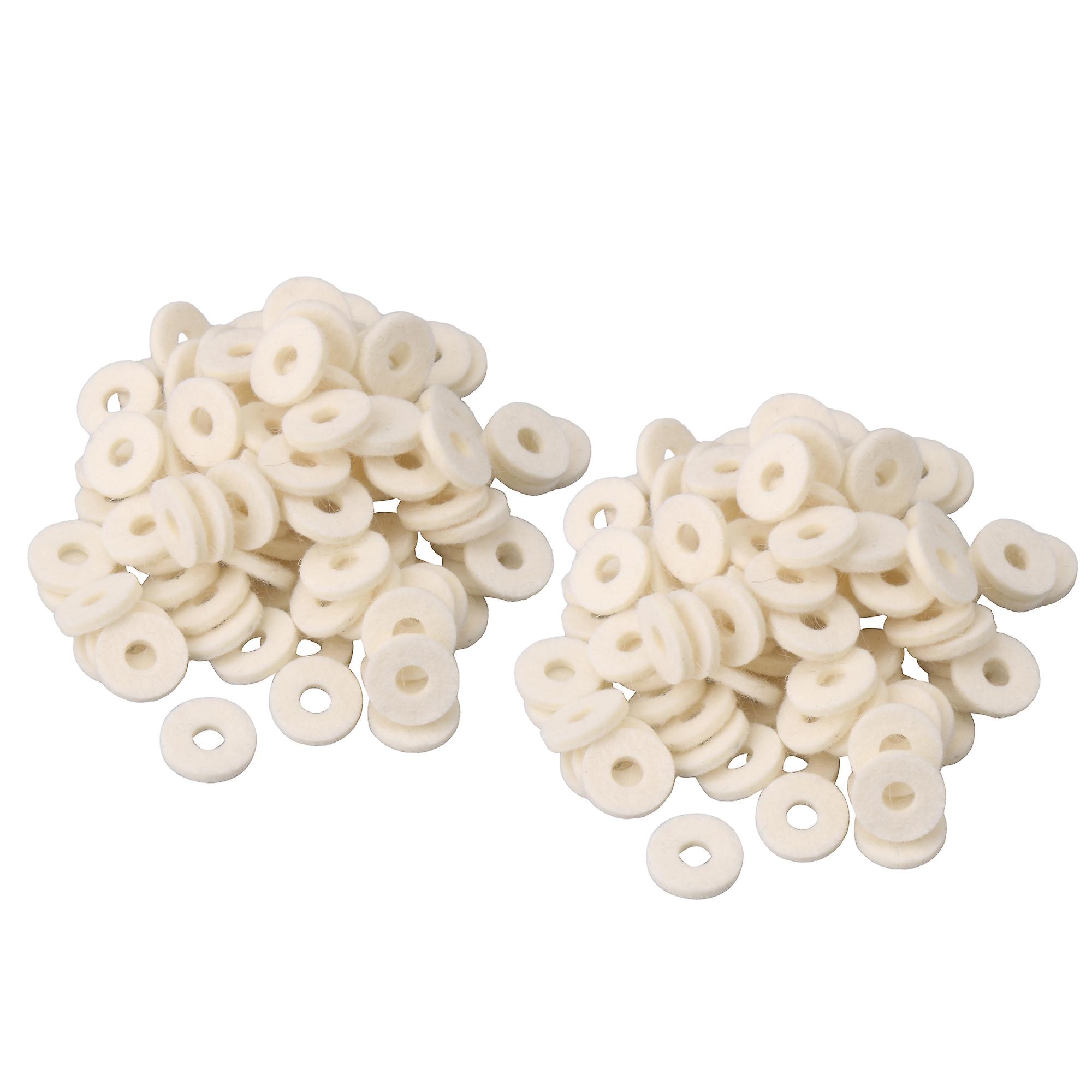 100pcs Modern Trumpet Valve Top Cap Felts Washer White Accessory 18mm