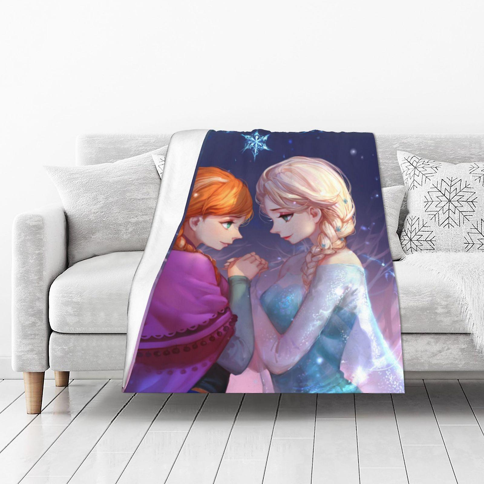 Thickened Flannel Blanket 50*40in Frozen-Aisha and Anna
