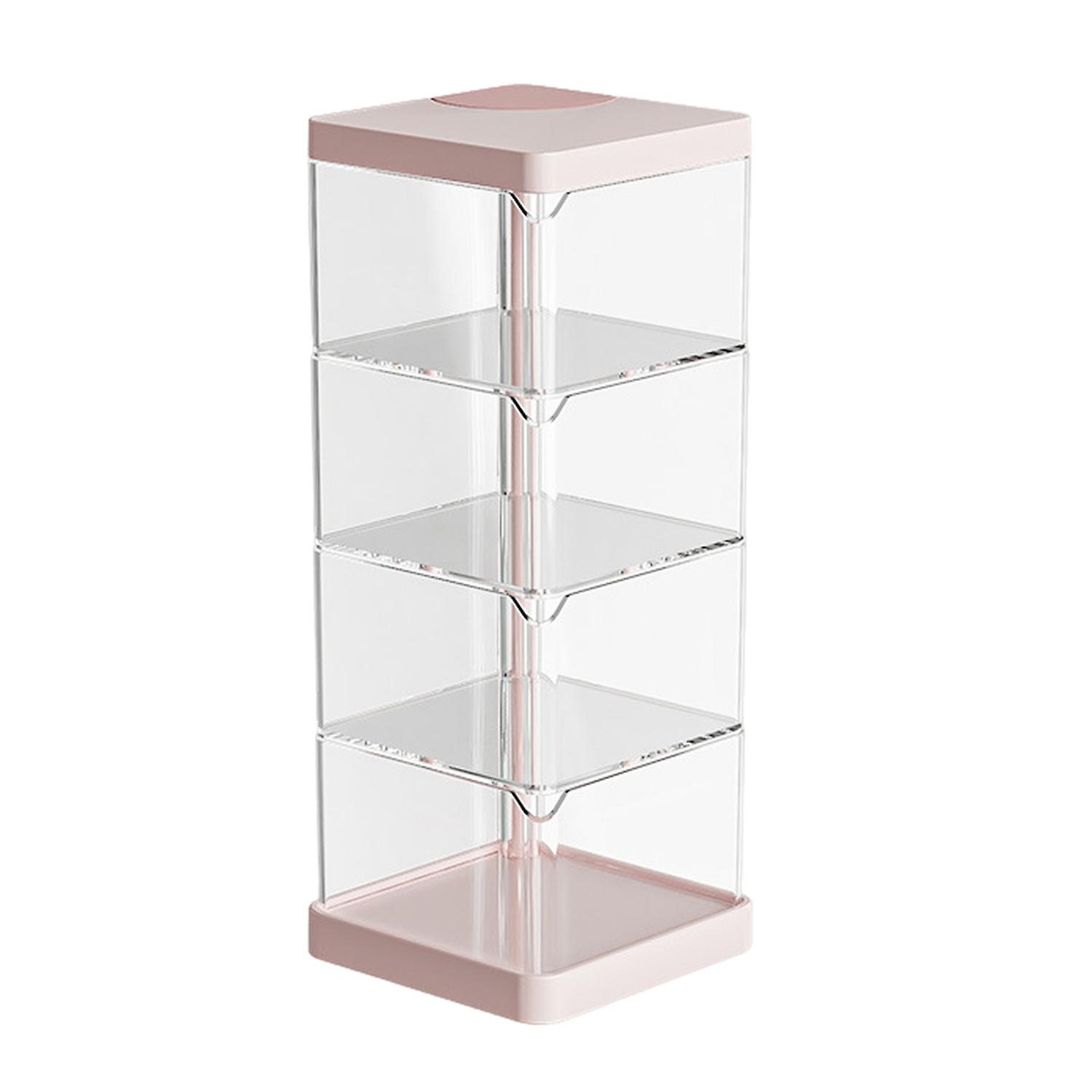 Transparent Cosmetic Storage Box Breathable Moisture-Proof U-shaped Rotatable Organizer Multi-layer