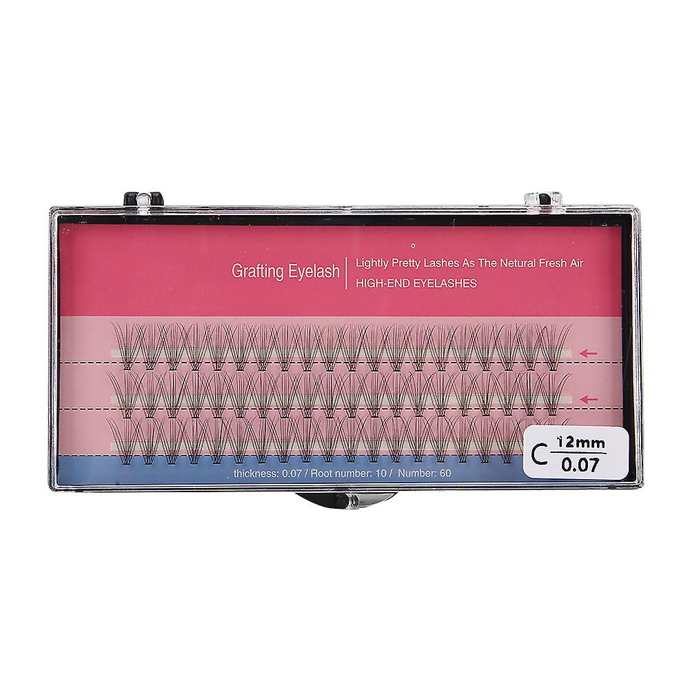 Professional Eyelash Extensions, Soft and Dense, False Eyelash Grafting, 0.07cm, 12mm