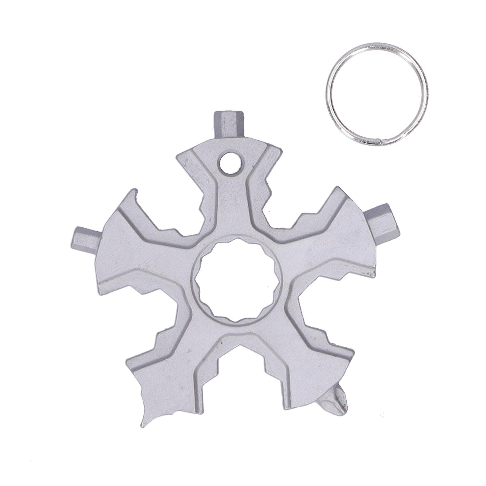 Stainless Steel Snowflake Shape Multi‑Functional Tool Portable Bottle Opener Screwdriver