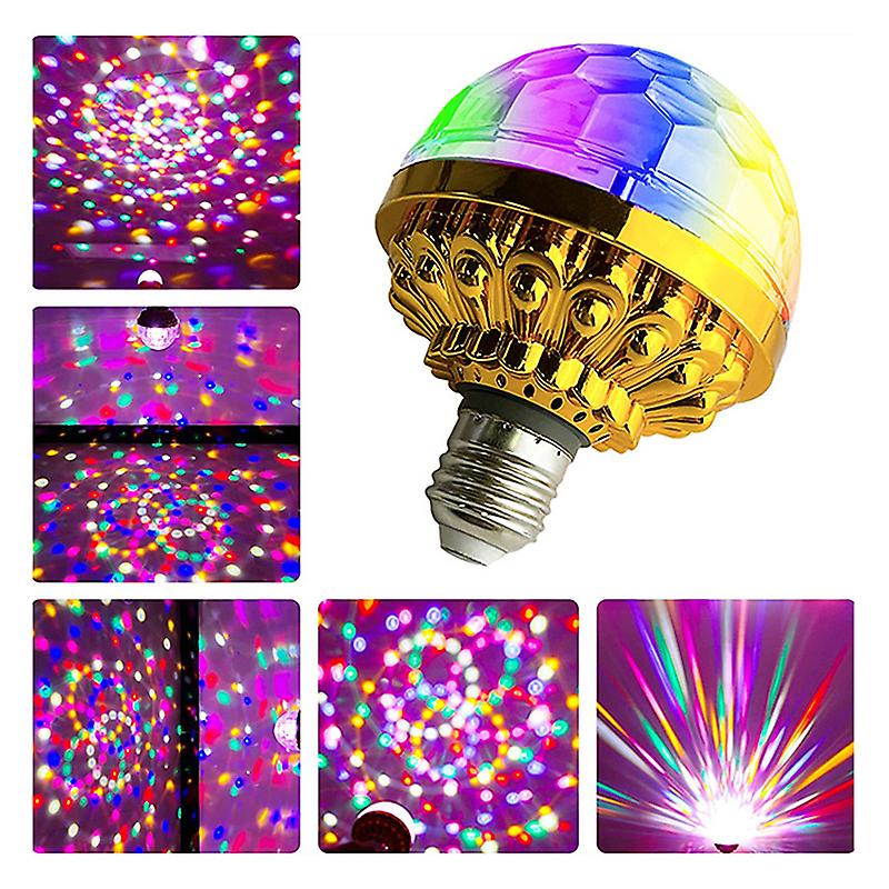 E27 Mini Rotating Magic Ball Light Rgb Projection Lamp Party Dj Disco Ball Light