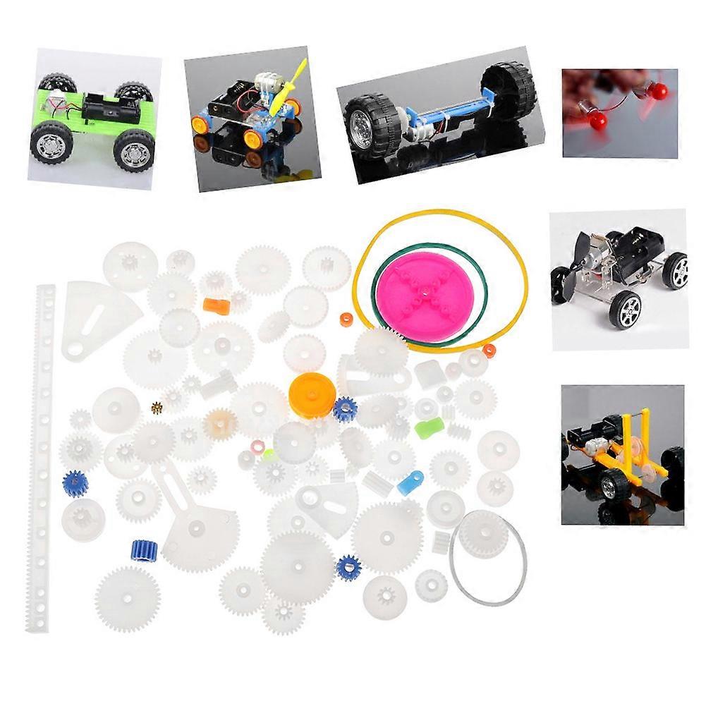 85pcs ABS Plastic Gear Set DIY Model Making with 363A2AB Pulley