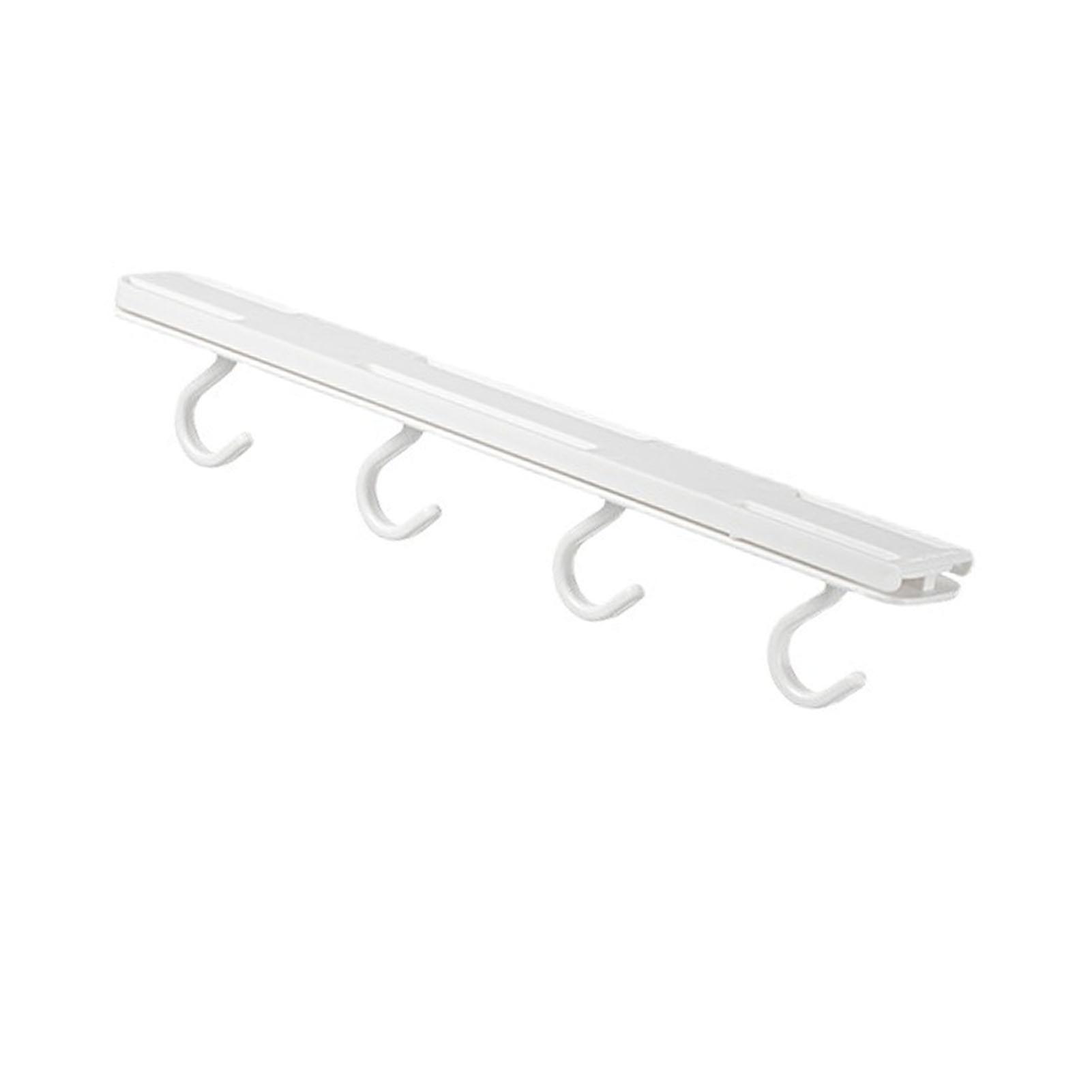 Retractable Sliding Hooks Punch Free Wall Mounted Stick Hooks Kitchen Pull Out Hooks 