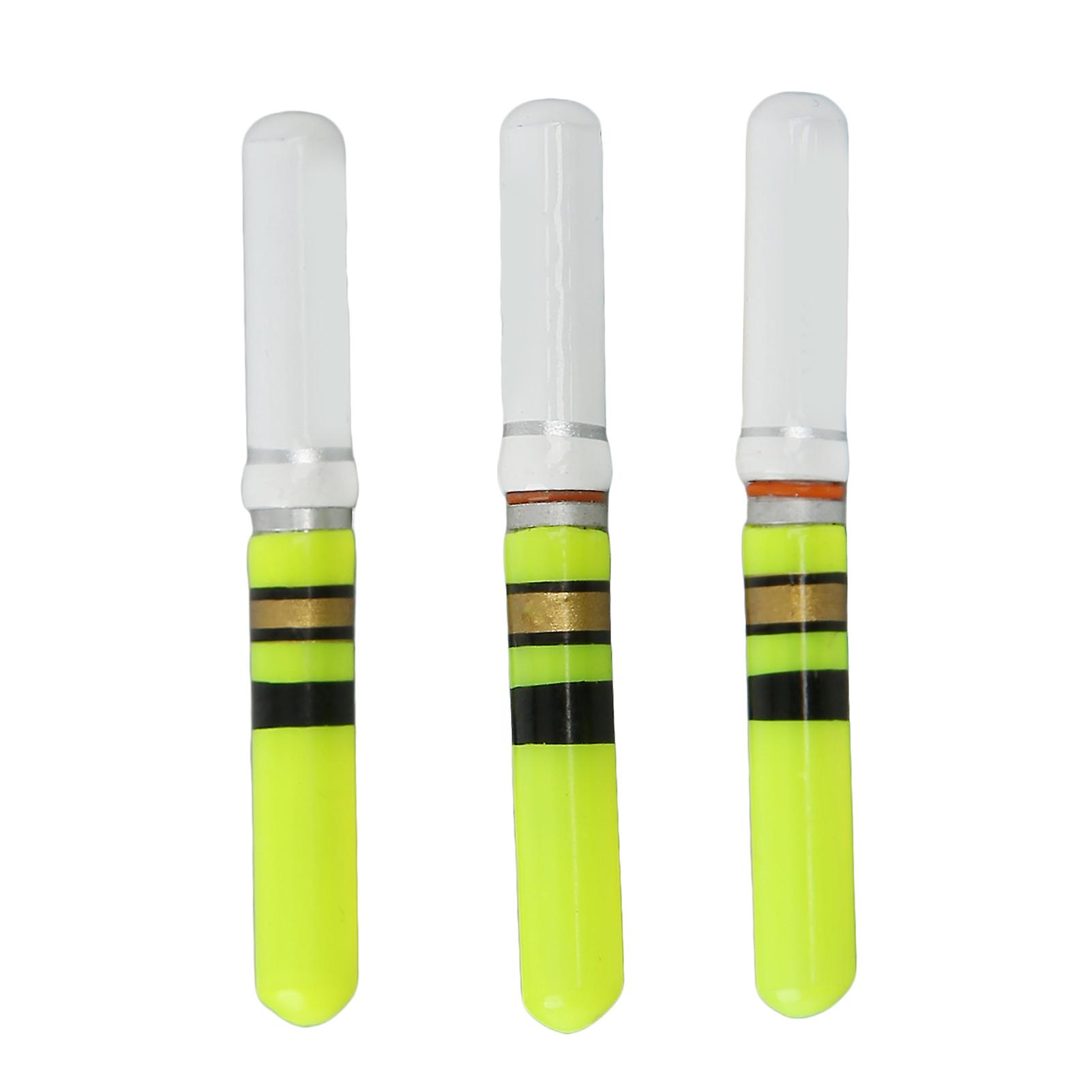 3Pcs Cylindrical Night Fishing LED Float Luminous Glowing Float Tail LED Light Stick Tools