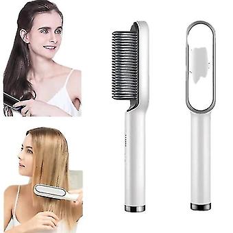 Electric Hair Straightener Curler Comb Brush