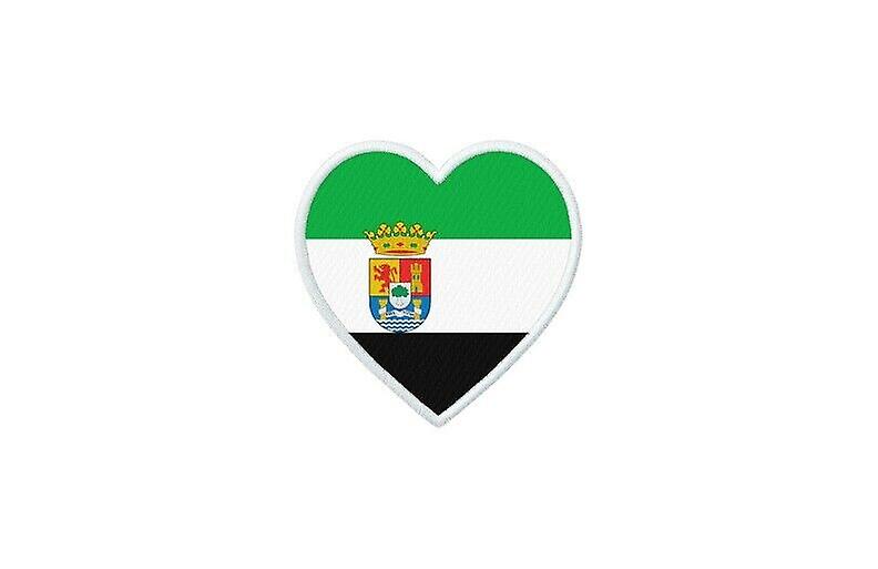 Patch badge ecusson prints thermocollant flag heart extremadura