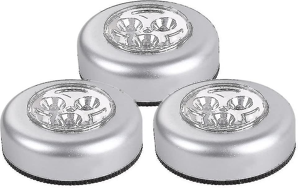 6pcs Led Battery-powered Wireless Stick Tap Touch Lamp Lights For Cabinet