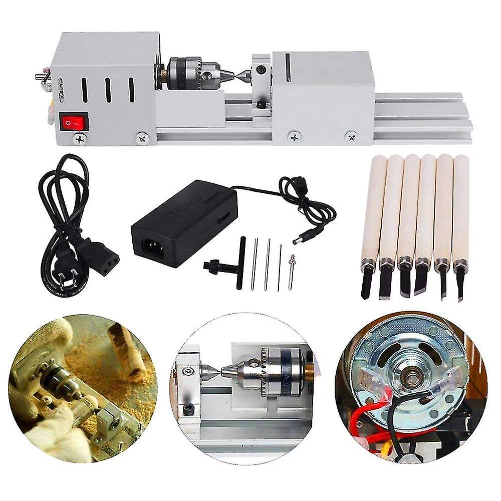 Mini Cnc Torna Boncuk Makinesi Ağaç İşleri Diy Torna Standart Set Taşlama Parlatma Boncukları Matkap Döner Masa Ahşap İşleme Ahşap İçin