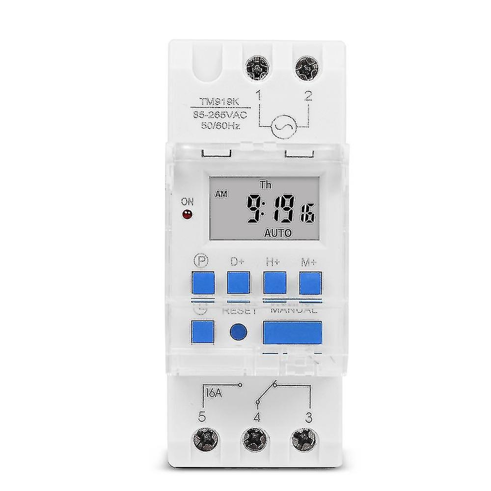 Digital timer, rail-type timer, industrial timer with LCD display (220v)