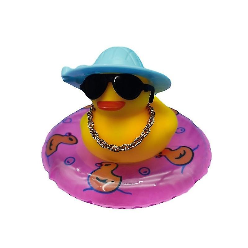 Car Ornaments Little Yellow Duck Decoration Auto Center Console Squeak-duckies