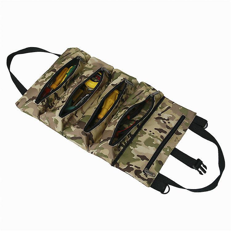49X29cm Portable 600d Oxford Cloth Car Seat Back Multi-function Tool Roll Bag Storage Bag Universal For Car/ Outdoor/ Motorcycle