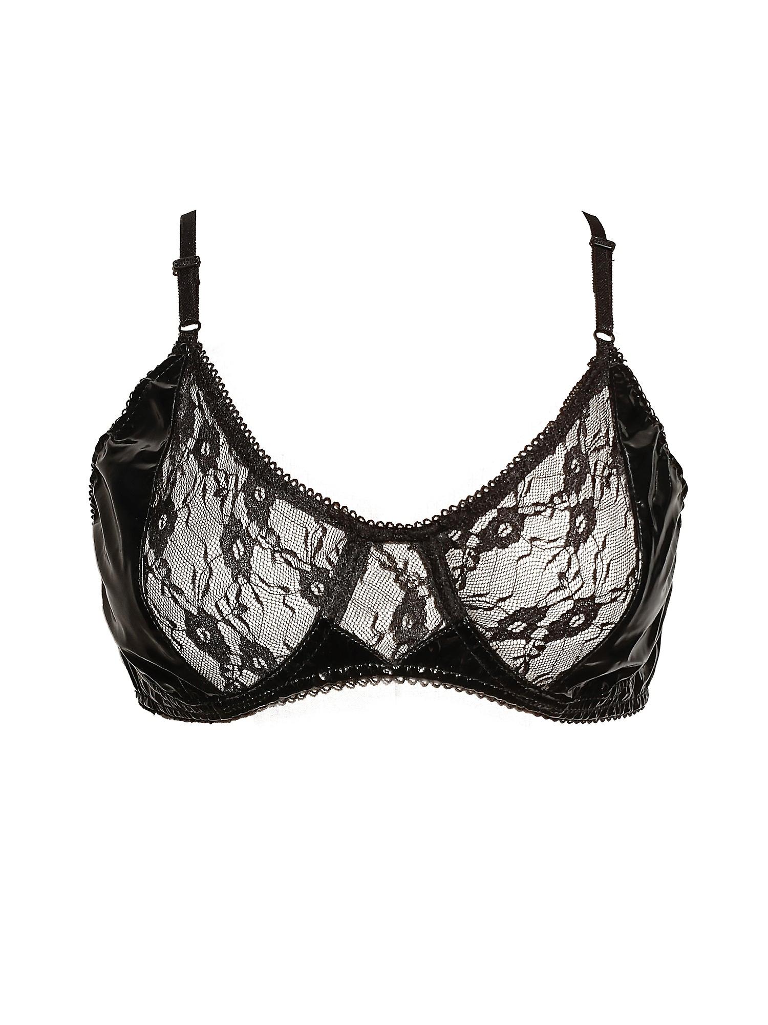 Pvc And Lace Bra